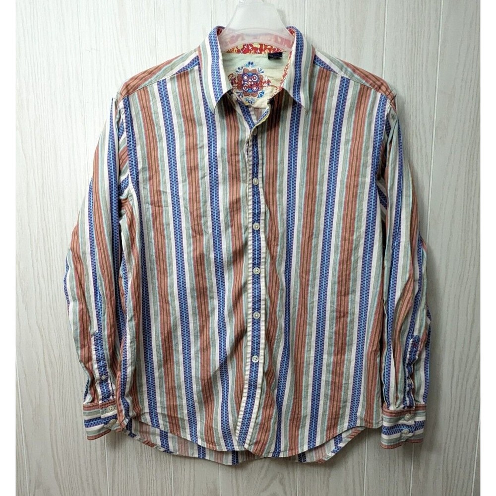Robert Graham Shirt Mens XL Classic Fit Button Long Sleeve Striped Multicolor